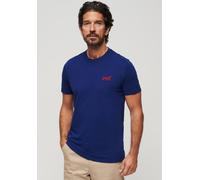 Rundhalsshirt SUPERDRY "ESSENTIAL LOGO EMB TEE", Herren, Gr. XXL, blau (supermarine), Single Jersey, Obermaterial: 100% Baumwolle, unifarben, slim fit hüftlang, Rundhals, Shirts Rundhalsshirt (4607822