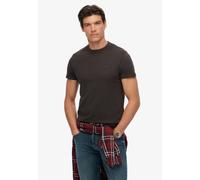Rundhalsshirt SUPERDRY "ESSENTIAL LOGO EMB TEE", Herren, Gr. XXL, carbon schwarz, Single Jersey, Obermaterial: 100% Baumwolle, bedruckt, slim fit hüftlang, Rundhals, Shirts Rundhalsshirt (57874336-XXL