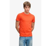 Rundhalsshirt SUPERDRY "ESSENTIAL SDCO LOGO EMB TEE", Herren, Gr. XXL, orange (solar orange, schwarz orange), Single Jersey, Obermaterial: 100% Baumwolle, unifarben, regular fit normal, Rundhals, Shir