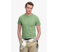 Rundhalsshirt SUPERDRY "ESSENTIAL SERIF LOGO EMB TEE", Herren, Gr. XL, light grau grindle feeder, grau, Single Jersey, Obermaterial: 100% Baumwolle, bedruckt, regular fit normal, Rundhals, Shirts Rund