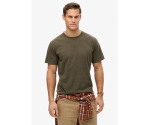 Rundhalsshirt SUPERDRY "ESSENTIALS RELAXED TEE", Herren, Gr. XXL, grün (schwarz khaki), Single Jersey, Obermaterial: 100% Baumwolle, unifarben, relaxed fit hüftbedeckend, Rundhals, Shirts Rundhalsshir