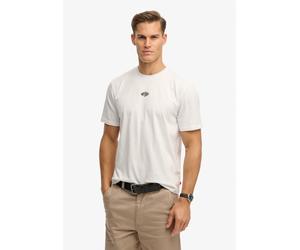 Rundhalsshirt SUPERDRY "MICRO LOGO TSHIRT", Damen, Gr. XXL, optic, Single Jersey, Obermaterial: 100% Baumwolle, unifarben, loose fit normal, Rundhals, Shirts Rundhalsshirt, mit Micro-Marken-Logo (1136