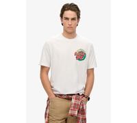Rundhalsshirt SUPERDRY "OUTDOOR NARRATIVE LOOSE TEE", Herren, Gr. S, optic, Single Jersey, Obermaterial: 100% Baumwolle, bedruckt, loose fit, Rundhals, Shirts Rundhalsshirt (47102739-S)
