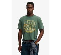 Rundhalsshirt SUPERDRY "ROADSIDE TRADE LOOSE TEE", Jungen, Gr. L, hunter grün, Single Jersey, Obermaterial: 100% Baumwolle, loose fit, Rundhals, Shirts Rundhalsshirt (56536443-L) hunter grün