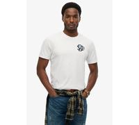 Rundhalsshirt SUPERDRY "Sd&co Neon Relaxed Tee", Herren, Gr. 3XL, weiß (optic), Single Jersey, Obermaterial: 100% Baumwolle, bedruckt, regular fit normal, Rundhals, Shirts Rundhalsshirt, Baumwolle, re