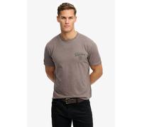 Rundhalsshirt SUPERDRY "TOKYO NARRATIVE LOOSE TEE", Damen, Gr. XL, schwarz pebble grau, Single Jersey, Obermaterial: 100% Baumwolle, bedruckt, loose fit normal, Rundhals, Shirts Rundhalsshirt, mit coo