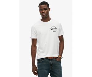 Rundhalsshirt SUPERDRY "VL TOKYO RELAXED TEE", Herren, Gr. M, optic, Single Jersey, Obermaterial: 100% Baumwolle, bedruckt, relaxed fit normal, Rundhals, Shirts Rundhalsshirt, mit coolem Tattoo-Print