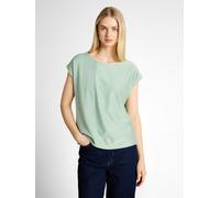 Rundhalsshirt TOM TAILOR DENIM, Damen, Gr. M, small tonal matchag, Web, Obermaterial: 58% Viskose, 38% Polyester, 4% Elasthan, geringelt, gestreift, normal taillenlang, Rundhals, Shirts Rundhalsshirt,