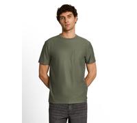 Rundhalsshirt TOM TAILOR DENIM, Herren, Gr. XL, grün (urban olive grün), Single Jersey, Obermaterial: 89% Baumwolle, 10% Polyester, 1% Elasthan, Rundhals, Shirts Rundhalsshirt (21019229-XL) urban oliv