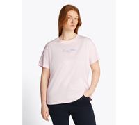 Tommy Hilfiger Damen CRV REG Script C-NK Tee SS WW0WW46073, Pink (Light Pink), 52