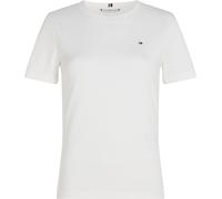 Tommy Hilfiger Damen T-Shirt Kurzarm Slim Cody aus Baumwolle, Weiß (Ecru), 50