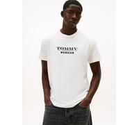 Rundhalsshirt TOMMY JEANS "TJM BILLS FONT", Herren, Gr. XL, ecru, Single Jersey, Obermaterial: 100% Baumwolle, regular fit, Rundhals, Shirts Rundhalsshirt, regular fit, Rundhals, bedruckt (99636748-XL