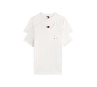 Rundhalsshirt TOMMY JEANS "TJM XSLIM 2PACK JERSEY TEE EXT", Damen, Gr. XL, beige (ecru, ecru), Single Jersey, Obermaterial: 100% Baumwolle, unifarben, slim fit normal, Rundhals, eingesetzt abgesteppte