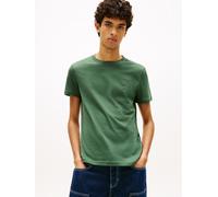 Rundhalsshirt TOMMY JEANS "TJM XSLIM 2PACK JERSEY TEE EXT", Herren, Gr. M, grau htr, shadow pine, Single Jersey, Obermaterial: 100% Baumwolle, slim fit normal, Rundhals, eingesetzt abgesteppte Kante,