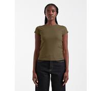 Rundhalsshirt TOPSHOP "TSEVERYDAY SS TOP JRS NOOS", Damen, Gr. M (40/42), braun (khaki), Jersey, Obermaterial: 100% Baumwolle, unifarben, regular fit normal, Rundhals, Shirts Rundhalsshirt, Baumwolle,