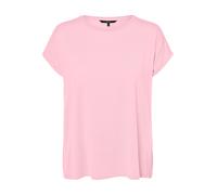 Rundhalsshirt VERO MODA "VMAVA PLAIN SS TOP GAJRS NOOS", Damen, Gr. XS, rosa (pink, a, boo), Jersey, Obermaterial: 95% Lyocell, 5% Elasthan, unifarben, regular fit normal, Rundhals, Shirts Rundhalsshi