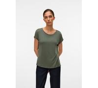 Rundhalsshirt VERO MODA "VMAVA PLAIN SS TOP GAJRS NOOS", Damen, Gr. XXL, grün (laurel wreath), Jersey, Obermaterial: 95% Lyocell (TENCEL™), 5% Elasthan, unifarben, regular fit normal, Rundhals, Shirts
