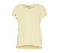Rundhalsshirt VILA "VIDREAMERS NEW PURE T-SHIRT/SU-NOOS", Damen, Gr. L, pastel gelb, Jersey, Obermaterial: 50% Baumwolle, 50% Polyester, unifarben, regular fit normal, Rundhals, Shirts Rundhalsshirt, 