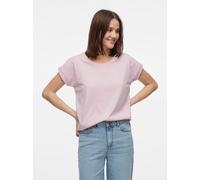 Rundhalsshirt VILA "VIDREAMERS NEW PURE T-SHIRT/SU-NOOS", Damen, Gr. M, rosa (winsome orchid), Jersey, Obermaterial: 50% Baumwolle, 50% Polyester, unifarben, regular fit normal, Rundhals, Shirts Rundh