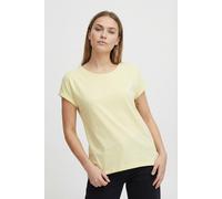 Rundhalsshirt VILA "VIDREAMERS NEW PURE T-SHIRT/SU-NOOS", Damen, Gr. S, pastel gelb, Jersey, Obermaterial: 50% Baumwolle, 50% Polyester, unifarben, regular fit normal, Rundhals, Shirts Rundhalsshirt,