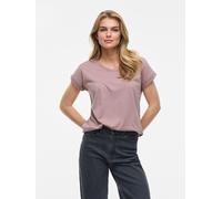 Rundhalsshirt VILA "VIDREAMERS NEW PURE T-SHIRT/SU-NOOS", Damen, Gr. XS, toadstool, Jersey, Obermaterial: 50% Baumwolle, 50% Polyester, unifarben, regular fit normal, Rundhals, Shirts Rundhalsshirt, B