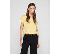 Rundhalsshirt VILA "VIDREAMERS NEW PURE T-SHIRT/SU-NOOS", Damen, Gr. XXL, gelb (pale banana), Jersey, Obermaterial: 50% Baumwolle, 50% Polyester, unifarben, regular fit normal, Rundhals, Shirts Rundha