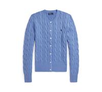 Rundhalsstrickjacke mit Zopfmuster XS Blue