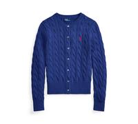 Rundhalsstrickjacke mit Zopfmuster XXS Blue