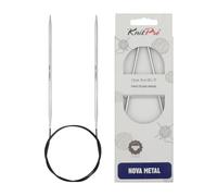 KnitPro Nova Metall Rundstricknadel 3,25 mm 80 cm Silber
