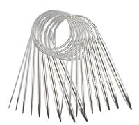 Rundstricknadeln 100cm 9 Stück Edelstahl Rundstricknadel Set 2,5-10mm Stricknadeln Lang für Anfänger, Rund Stricknadeln Häkelnadel für Decken Schals Pullover Bekleidung Strickzubehör