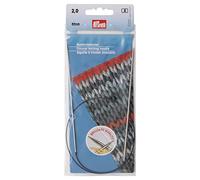 Rundstricknadeln Messing 60 cm 2,00 mm silber col