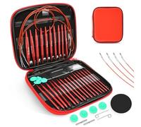 Rundstricknadeln Set Austauschbar, Abnehmbare Kreisförmige Stricknadeln | Set mit Aufbewahrungstasche und Zubehör, 3.0-10.0mm Rundstricknadel für Anfänger und Erwachsene zum DIY Stricken
