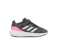 RunFalcon 3.0 Elastic Lace Top Strap Kids Shoes Grey Six / Crystal White / Beam Pink HP5873