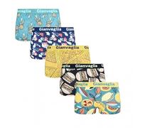 Rungassi 5er Set Deluxe Damen Baumwolle Boxershort Thema Food GVG 8805 (DE/NL/SE/PL, Alphanumerisch, L, Regular, Regular, Food - Essen)