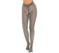 Runhomal Damen Transparente Strumpfhose Leggings Reißverschluss im Schritt Feinstrumpfhose Damen Unterhosen Unterwäsche Schlafhose Dessous Reizwäsche Grau L