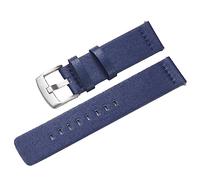 RUNMIND Leder-Uhrenarmband für Damen, Schnellverschluss-Uhrenarmband mit silberfarbener Edelstahl-Schnalle, Blau-s, 20 mm