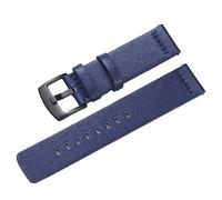 RUNMIND Leder-Uhrenarmband für Damen, Schnellverschluss-Uhrenarmband mit silberfarbener Edelstahl-Schnalle, Blau-B, 18 mm