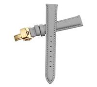 RUNMIND Uhrenarmbänder mit Butterfly-Schließe aus echtem Leder, Ersatzarmband für Herren und Damen, Uhrenarmband aus Leder, Schnellverschluss, 13 mm, Leder