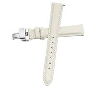 RUNMIND Uhrenarmbänder mit Butterfly-Schließe aus echtem Leder, Ersatzarmband für Herren und Damen, Uhrenarmband aus Leder, Schnellverschluss, 15 mm, Leder