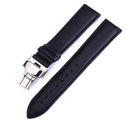 RUNMIND Uhrenarmband aus echtem Leder für Damen und Herren, Leder-Uhrenarmband mit Faltschließe, Ersatz-Uhrenarmband, 24 mm, Leder