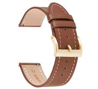 RUNMIND uhrenarmband echtleder uhrenarmband sportarmband damen schnellverschluss uhrenarmband ersatzarmband, 20 mm, Leder