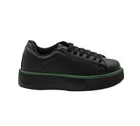 Runner Boss, Damen Sneaker zum Schnüren, Schwarz, Kunstleder, Wasserdicht und Abwischbare, Schuhgröße: 36