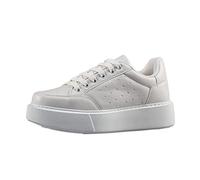 Runner Boss, Damen Sneaker zum Schnüren, Weiß, Kunstleder, Wasserdicht und Abwischbare, Schuhgröße: 37