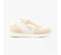 Calvin Klein Jeans Herren Runner Sneaker Sock Laceup Nylon-Leather Sportschuhe, Weiß (Bright White/Eggshell), 45