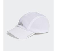 Adidas Unisex Running AEROREADY Four-Panel Mesh Cap, White/Reflective Silver, S