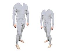 Running Bear Kostüm »Long John Western Unterwäsche grau Einteiler Baumwolle Cowboy Unterhose« SIZE,4XL|M|XL|XXL|XXXL