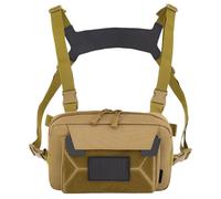 Running Chest Bag, Cycling Waistcoat Pack, Anti-Theft Lightweight Design, Secure and Comfortable Fit, Ideal for Hiking, Cycling, Fishing, and Hunting Adventures, Black & Khaki