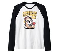 Running On Cozy Games Hot Sloth Aesthetic Gamer Raglan
