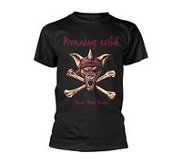 Plastic Head Männer-T-Shirt Running Wild – Under Jolly Roger (Crossbones) schwarz M 100% Baumwolle