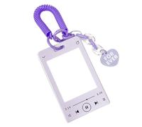 Runrayay Musikplayer Kpop Fotokartenhalter, Acryl Kartenhülle, Bilderrahmen, Toploader für Karten, 3x4 Zoll, Foto-Kartenhalter Schlüsselanhänger Kpop, Kpop-Album - Lila